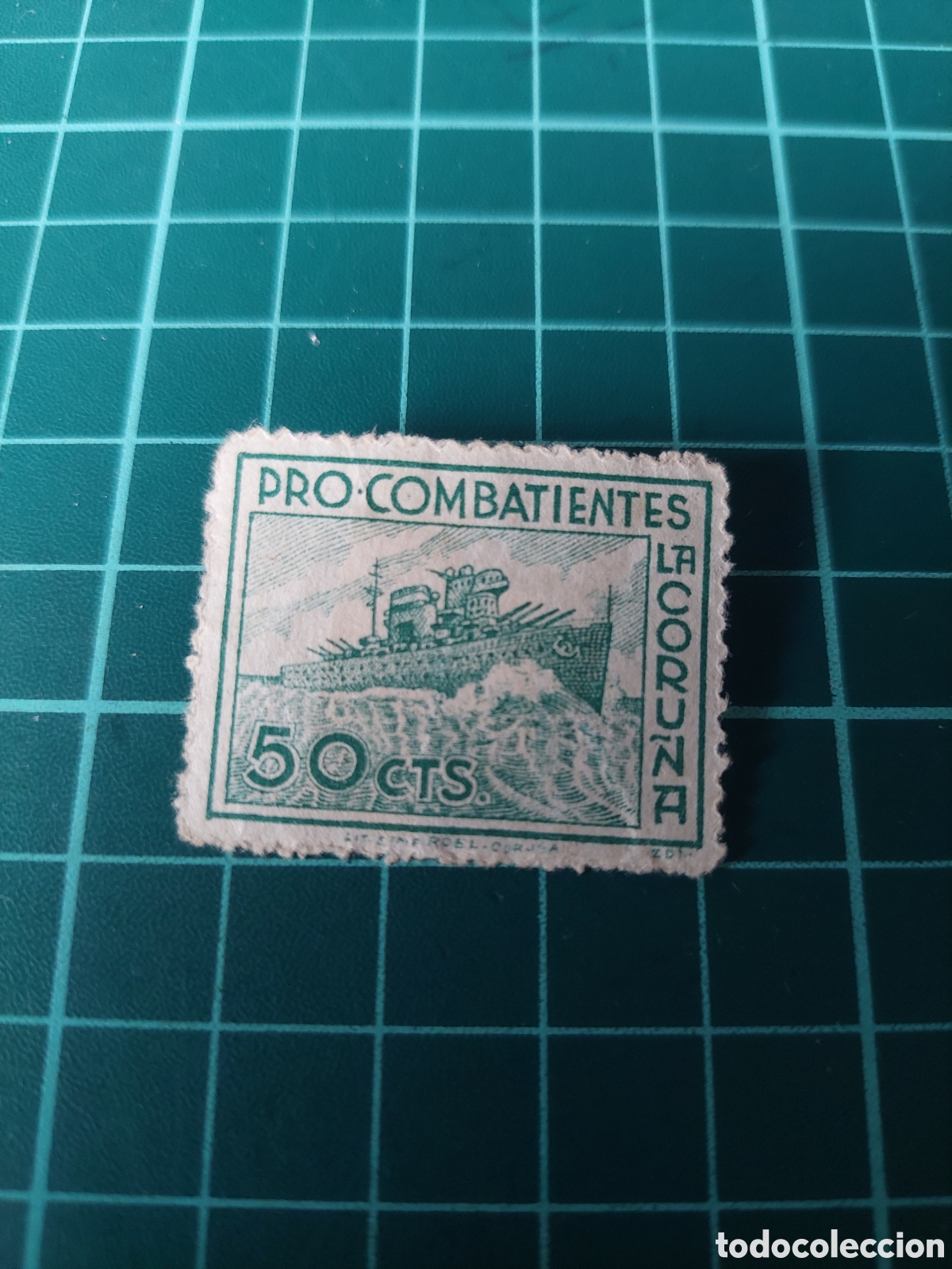Sellos: CORU&Ntilde;A BARCO GUERRA PRO COMBATIENTES USADA - Foto 1