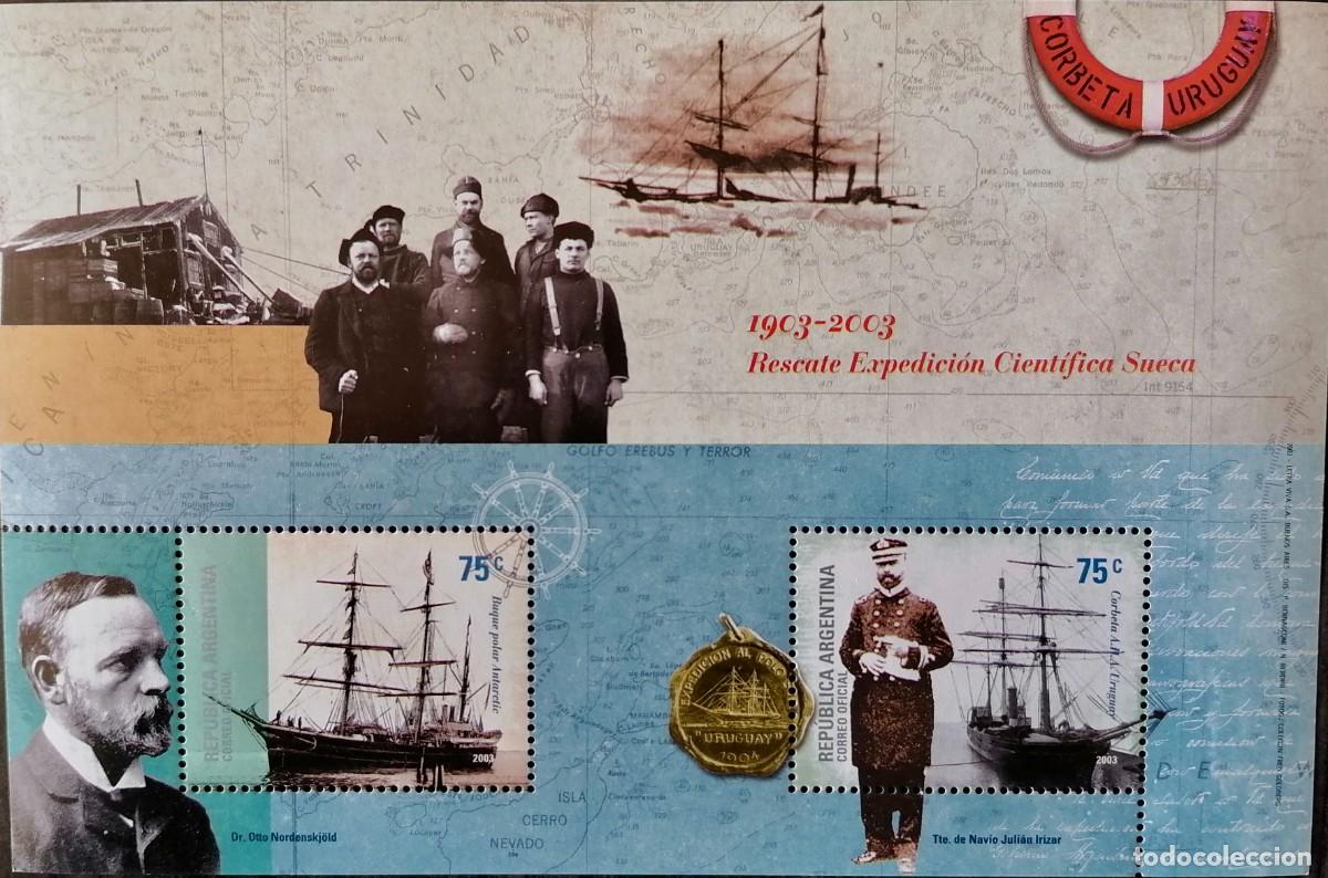 Sellos: ARGENTINA 2003 - HB RESCATE / EXPEDICI&Oacute;N SUECA .