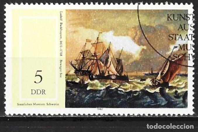 Sellos: Alemania ( RDA ) 1982 - Mi 2726 - YT 2375 - Pintura de L. Backhuysen : Veleros
