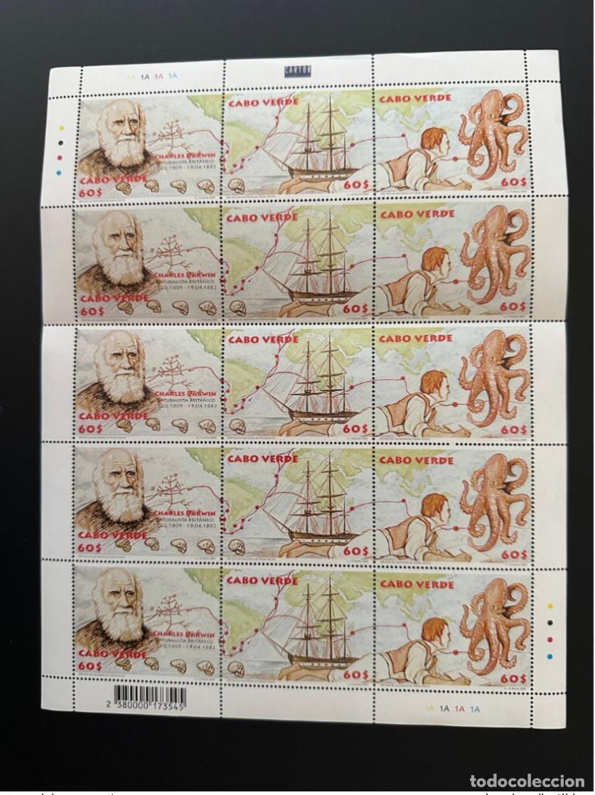 Sellos: Cabo Verde 2009 Mi. 943 - 945 a bordo de 200 a&ntilde;os Charles Darwin Boat barco pulpo