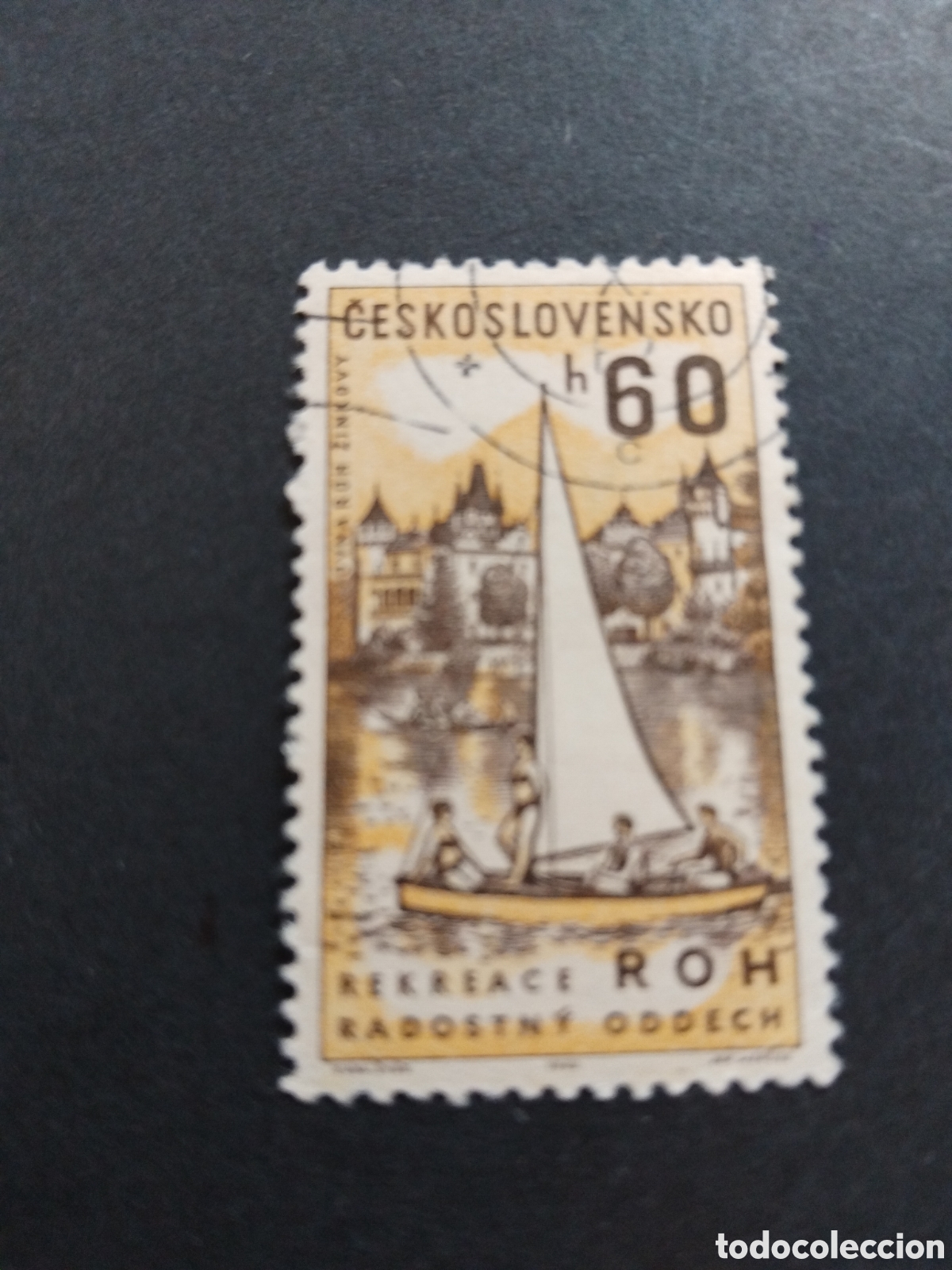 Sellos: Checoslovaquia 1962. Instituciones sociales. Santuario de Zinkovy y velero.