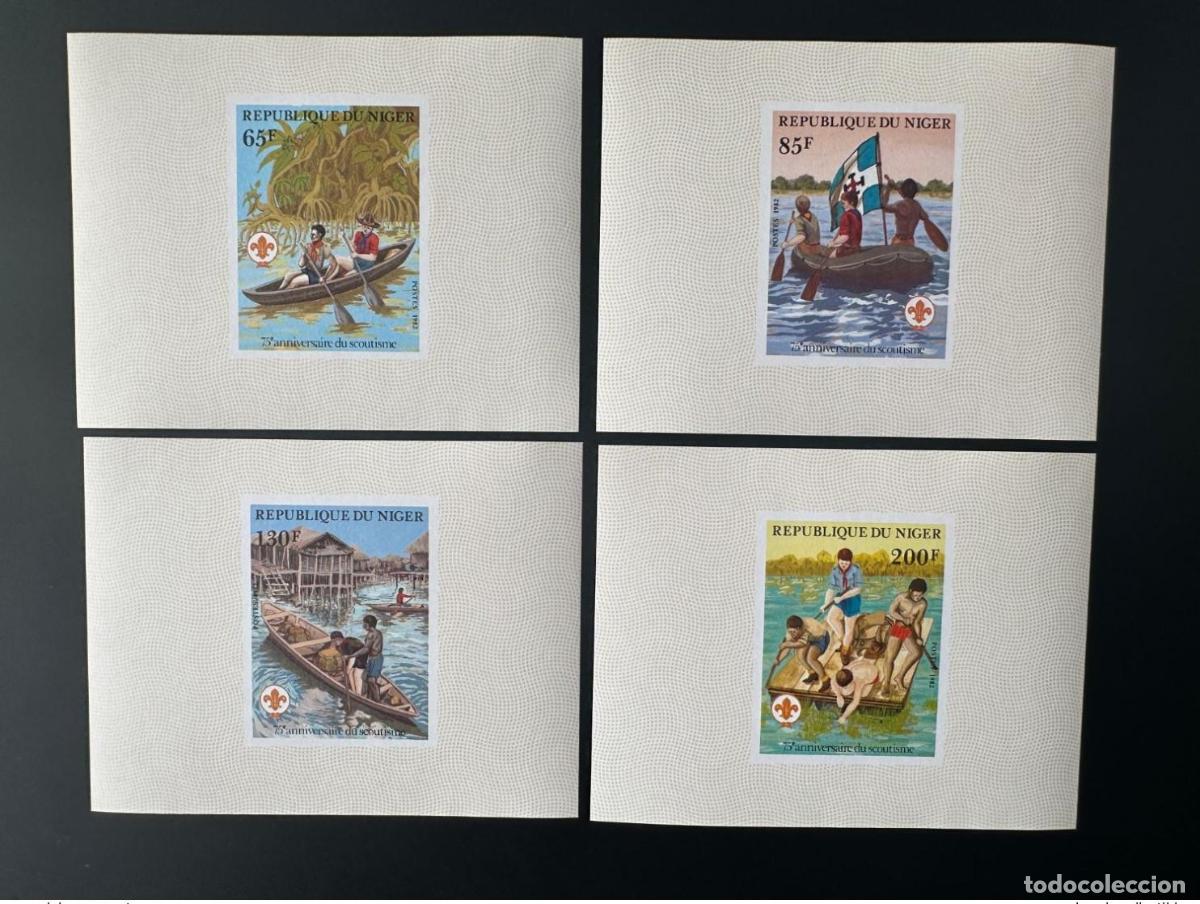 Sellos: N&iacute;ger 1982 Mi. 796 - 800 cuadras el lujoso barco ND Scouting Scouts Jamboree
