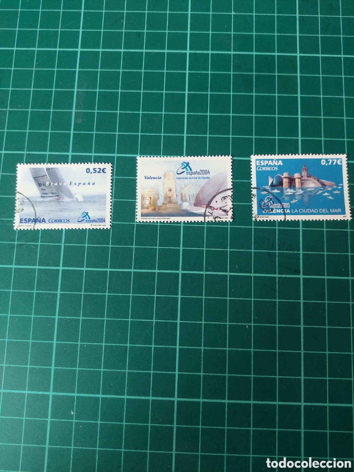 Sellos: VALENCIA CIUDAD DEL MAR ESPA&Ntilde;A 2004 EDIFIL 4092/93 USADOS LUJO