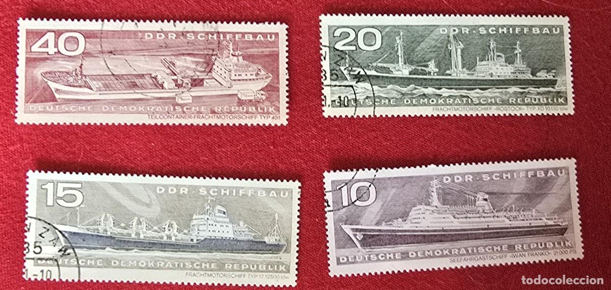 Sellos: 4 SELLOS USADOS ALEMANIA 1971 BARCOS - CONSTRUCCION NAVAL