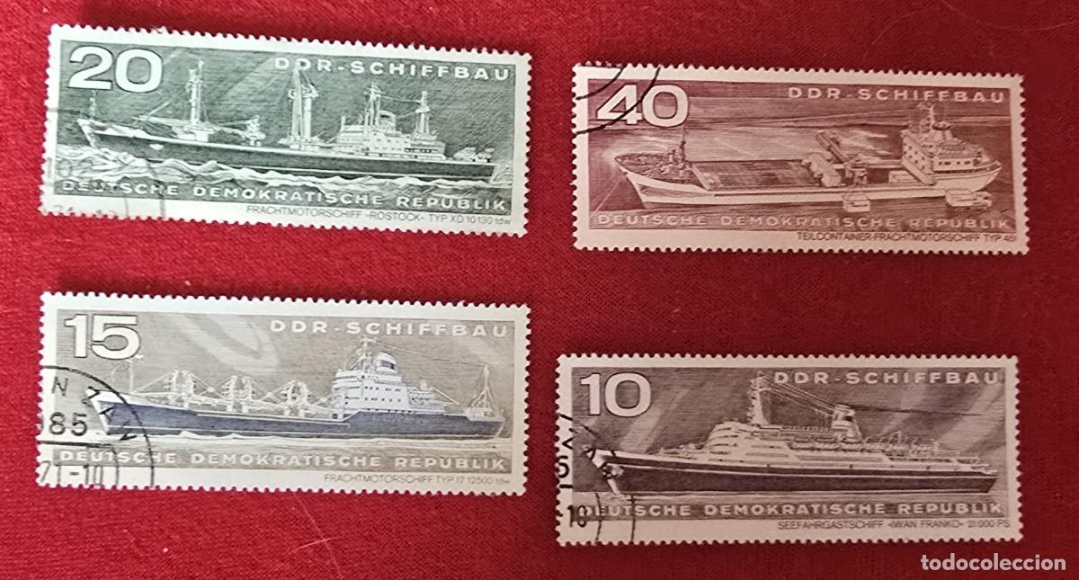 Sellos: 4 SELLOS USADOS ALEMANIA 1971 BARCOS - CONSTRUCCION NAVAL