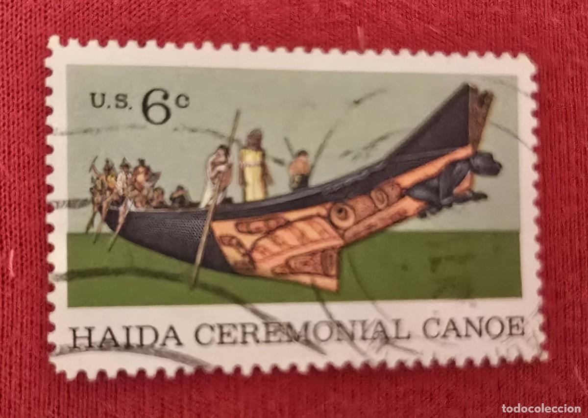 Sellos: SELLO USADO ESTADOS UNIDOS 1970 CANOA