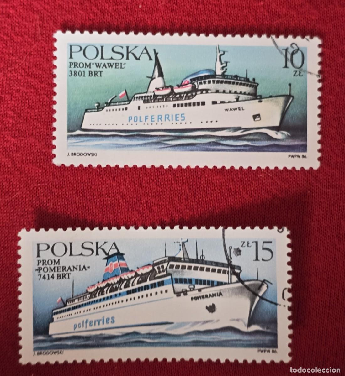 Sellos: 2 SELLOS USADOS 1986 BARCOS, NAVES