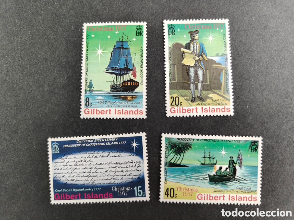 Sellos: Islas Gilbert Col. Inglaterra serie completa sellos nuevos ***