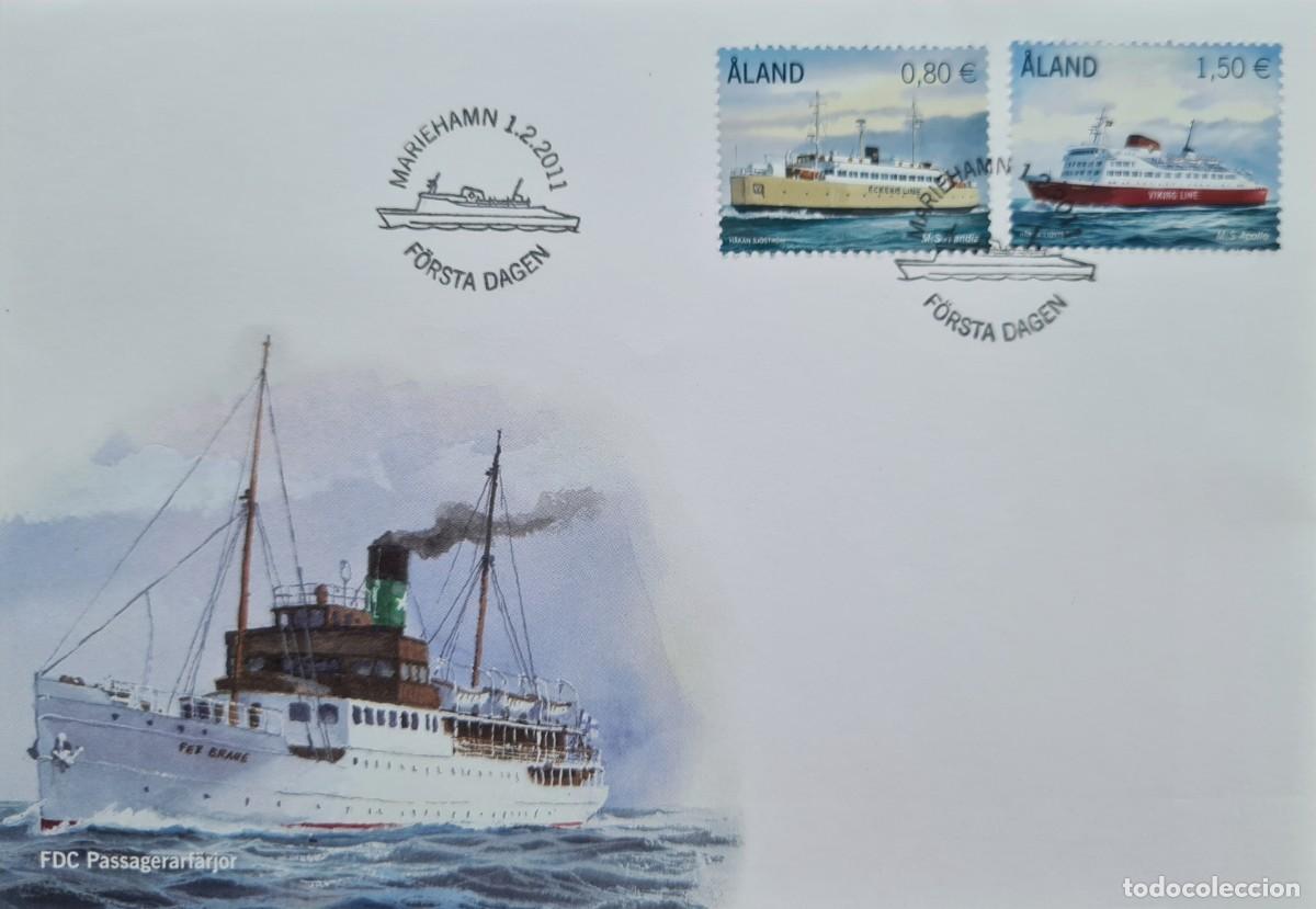 Stamps: Sobre de primer d&iacute;a de Aland 2011: transbordadores de pasajeros