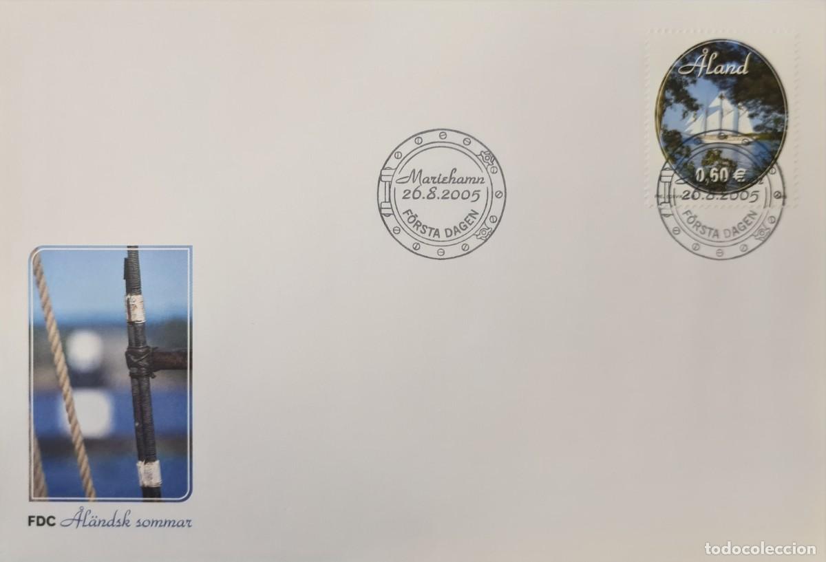 Stamps: Sobre de primer d&iacute;a de Aland 2005: verano