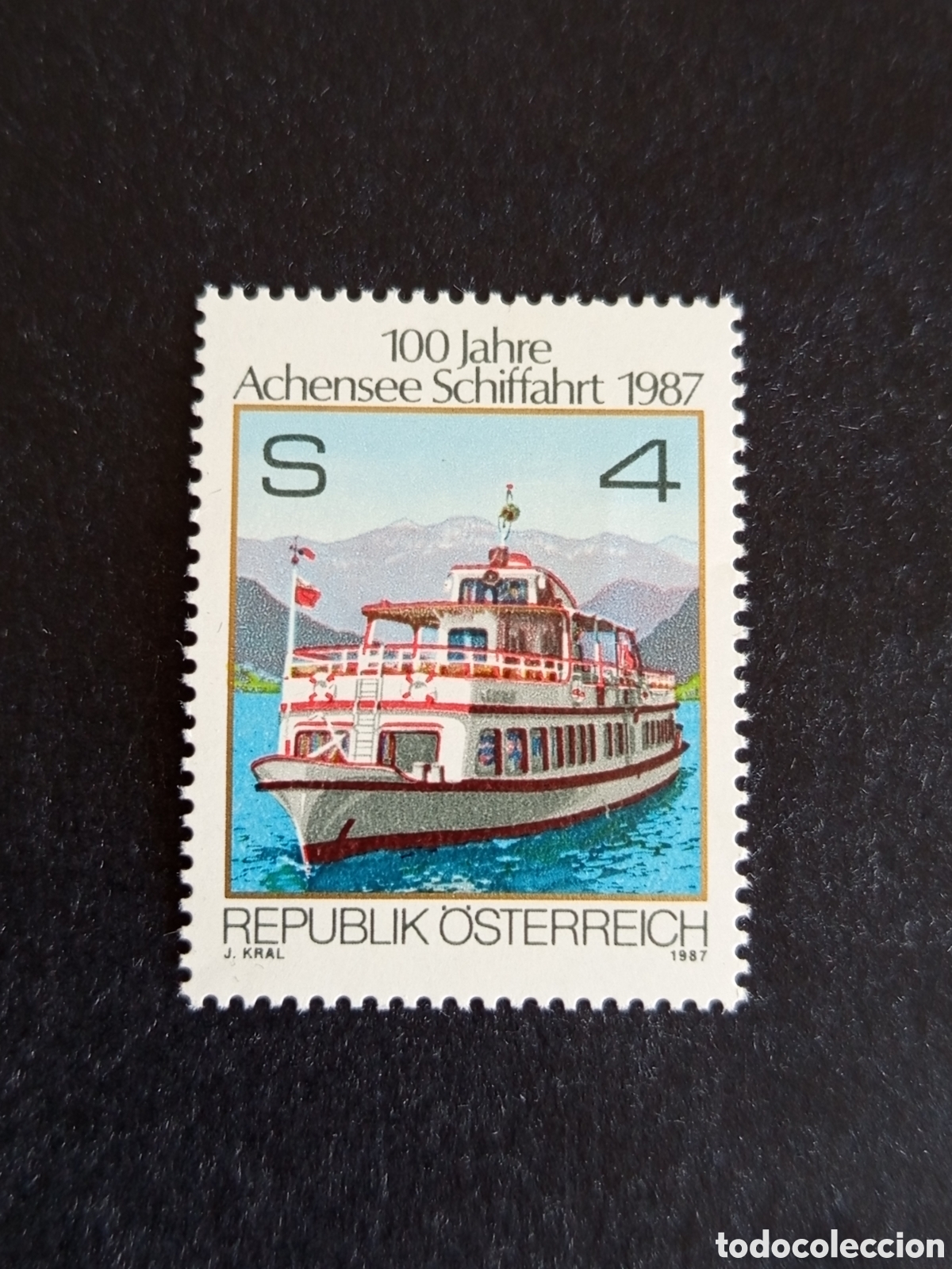Sellos: AUSTRIA, 1987. Navegaci&oacute;n sobre el lago de Achen. Barcos. Yvert 1718. Pedido m&iacute;nimo 3 &euro;. Ver fotos.