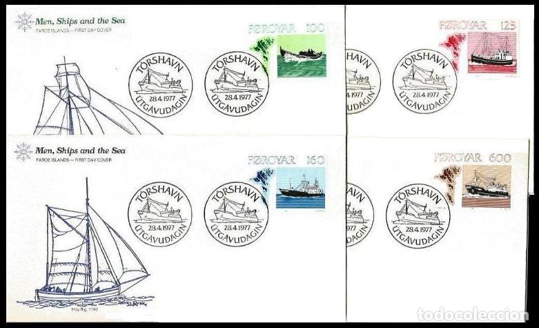 Timbres: ISLAS FEROE 1977 SPD MEN, SHIPS AND THE SEA