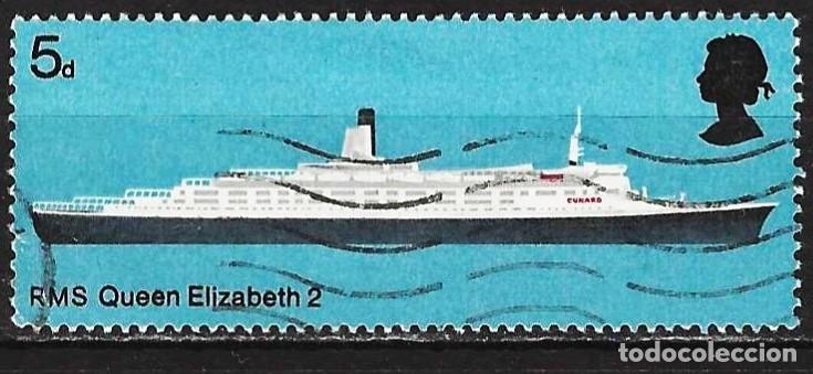 Sellos: Gran Breta&ntilde;a 1969 - Mi 498 - YT 649 - Transatl&aacute;ntico Elisabeth II