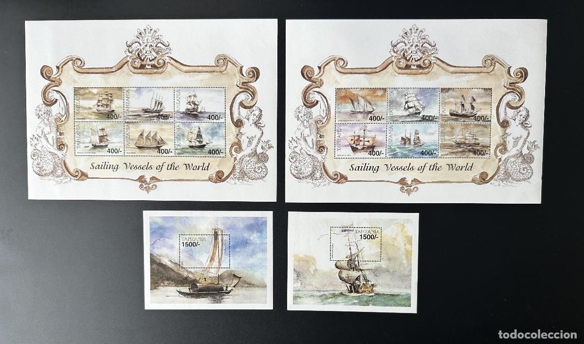 Sellos: Tanzania 1999 Mi. 3594-3605 Bl. 483-484 Barcos y veleros World Marine Navigation