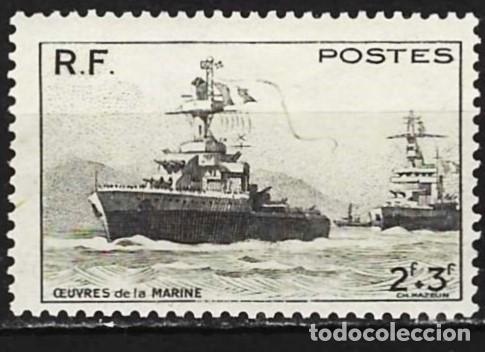 Sellos: Francia 1946 - Mi 740 - YT 752 - Buques de guerra - MNH**