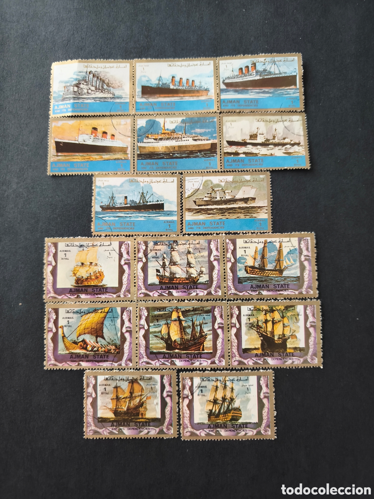 Sellos: 16 Barcos y Veleros hist&oacute;ricos