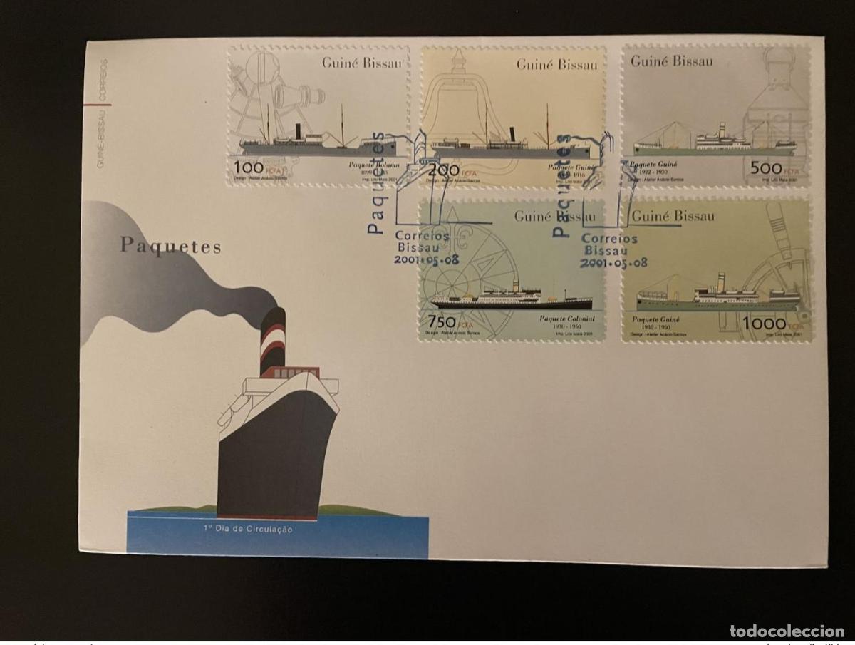 Sellos: Guinea-Bissau 2001 Mi. 1590 - 1594 FDC Schiffe barcos paquetes