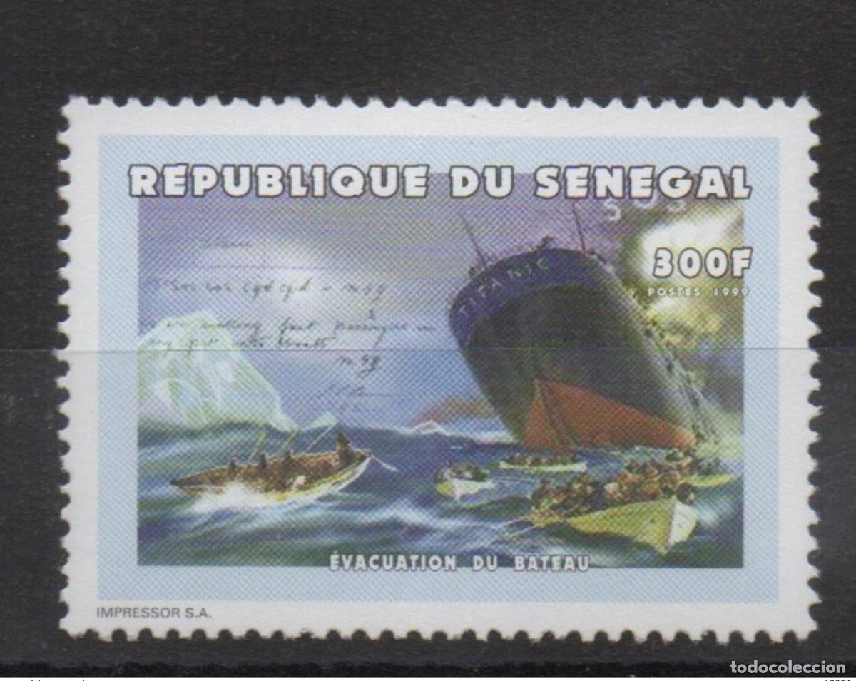 Sellos: Senegal 1999 - Mi. 1773 300 F Titanic Evacuaci&oacute;n del nuevo barco ** MNH RARE