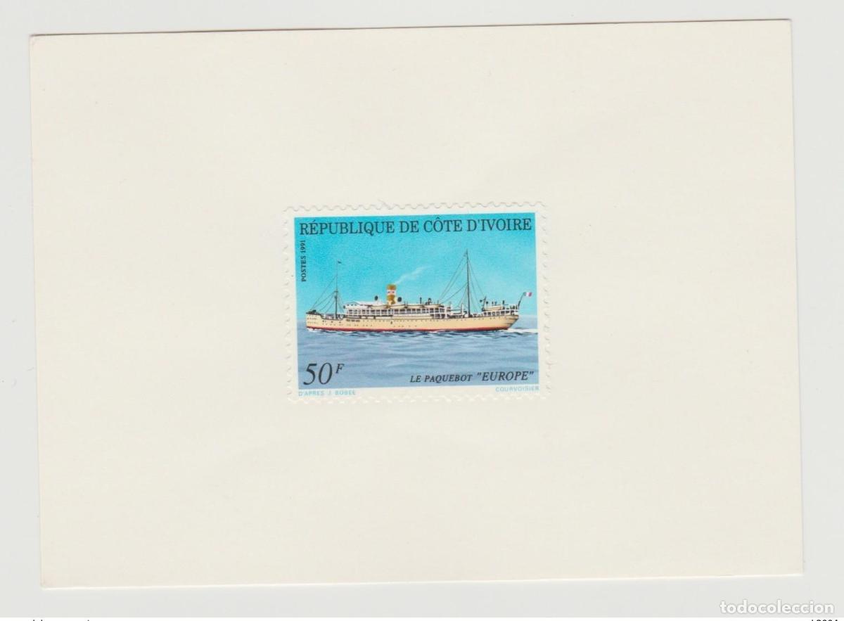 Sellos: Costa de Marfil Luxury Proof 1991 Mi. 1047 Paquebot Europe Ship Transport