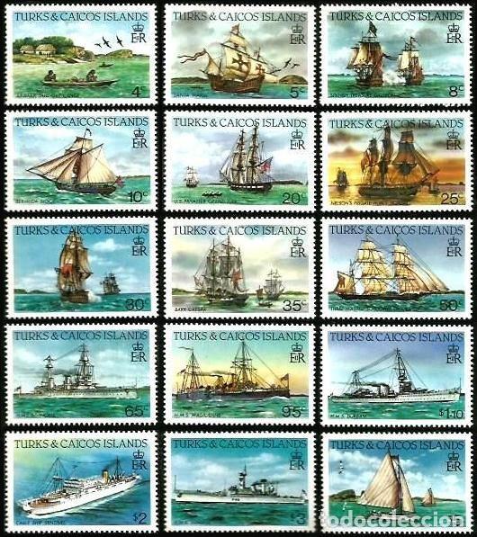 Stamps: TURKS & CAICOS 1983-84 SERIES BARCOS **