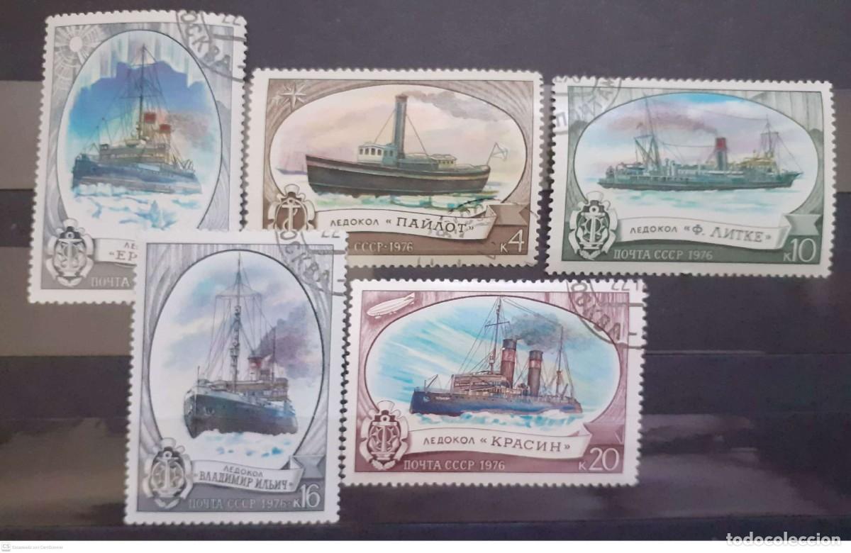 Sellos: RUSIA (URSS) n&ordm; 4324/28&ordm; Rompehielos I. Serie completa