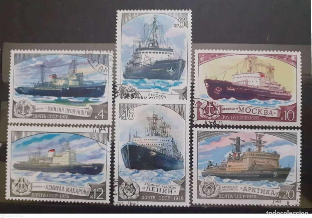 Sellos: RUSIA (URSS) n&ordm; 4559/64&ordm; Rompehielos III. Serie completa