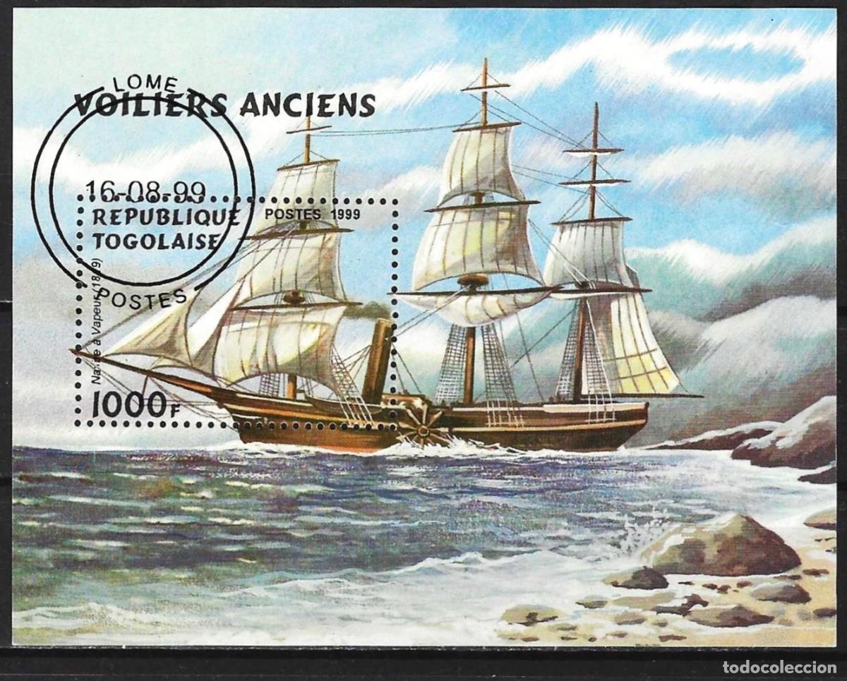 Sellos: Togo 1999 - Mi BL 444 - YT BF 328 H - Velero de gran tama&ntilde;o