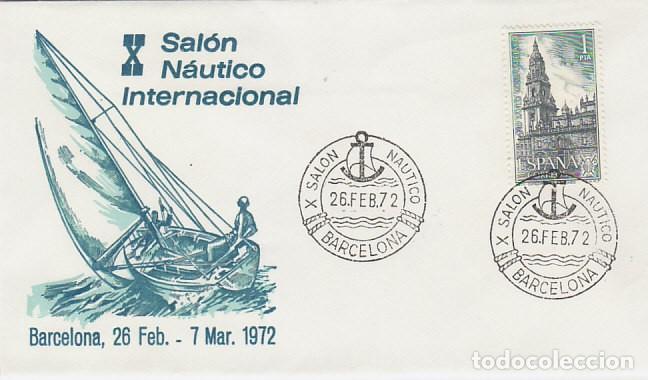 Sellos: A&Ntilde;O 1972, SALON NAUTICO DE BARCELONA, SOBRE DE ALFIL