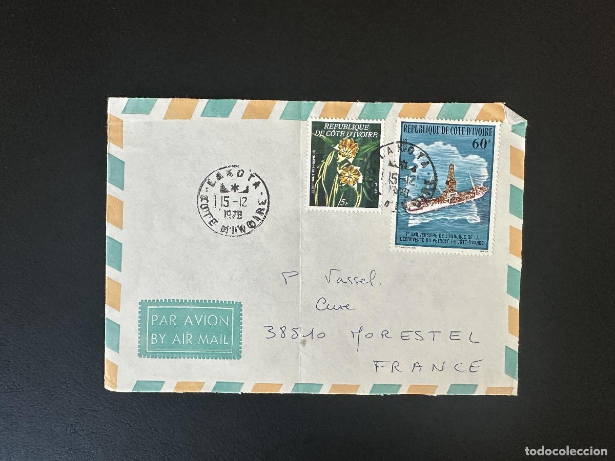 Sellos: Costa de Marfil 1978 Mi. A 532 carta a&eacute;rea Lakota petr&oacute;leo