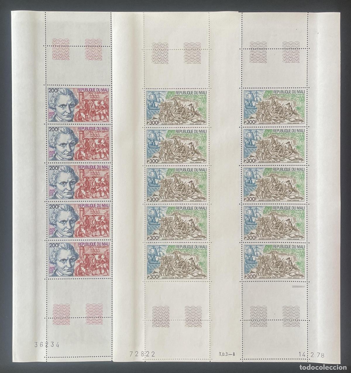 Briefmarken: Mali 1978 YT PA 320-321 bloque James Cook explorador navegante