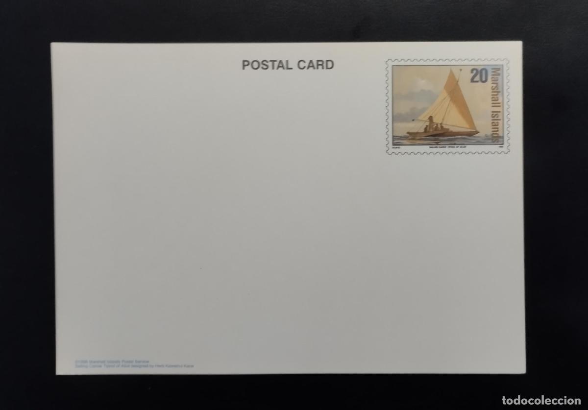 Stamps: Canoa de vela nueva Postal Completo Islas Marshall 20c
