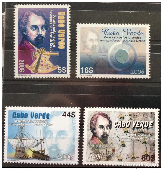Stamps: Cabo Verde 2006 - Grandes Navegadores Francis Drake Navigator Boot Ship MNH