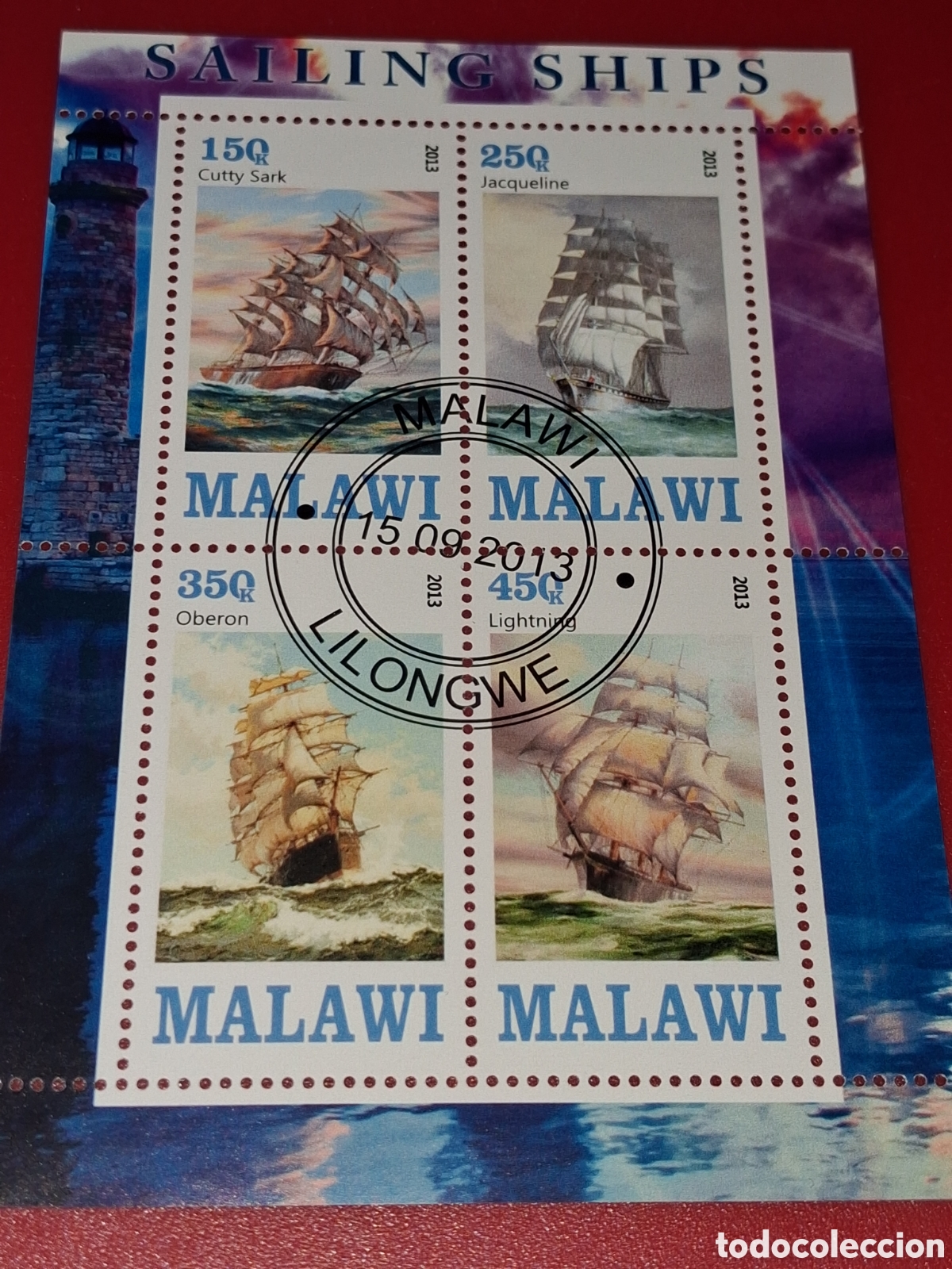 Sellos: HB Malawi mtda 2013. Veleros. Barcos. Naci&oacute;. Buque.
