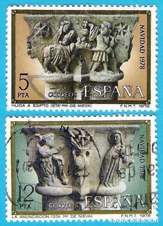 Sellos: Espa&ntilde;a. 1978. Edifil # 2491 / 2492. Navidad.. Santa Maria de Nieva. Segovia