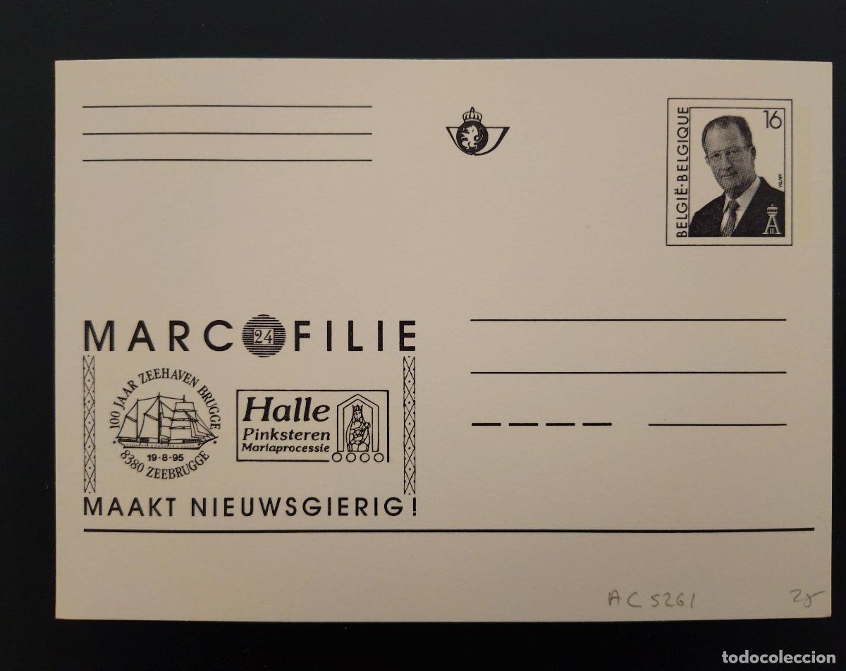 Sellos: B&eacute;lgica postal completo Marcofilia 24 Zeebrugge 1995 rey Alberto II