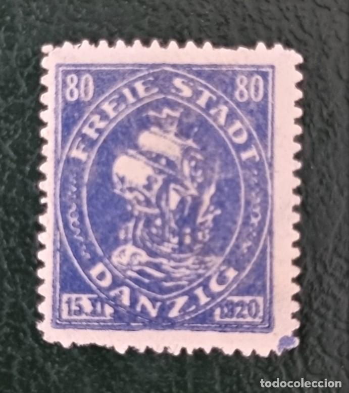 Francobolli: SELLO USADO DANZIG 1920 ESCUDO BARCO