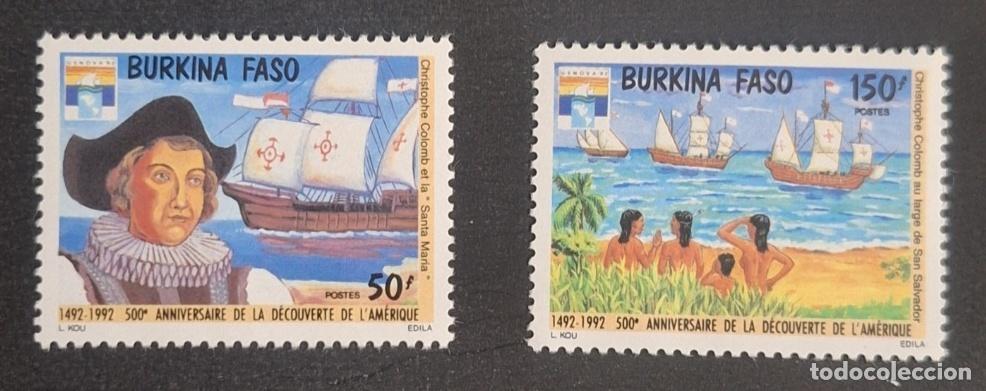 Francobolli: Burkina Faso 1992 Mi. 1274-1275 Crist&oacute;bal Col&oacute;n descubrimiento Am&eacute;rica