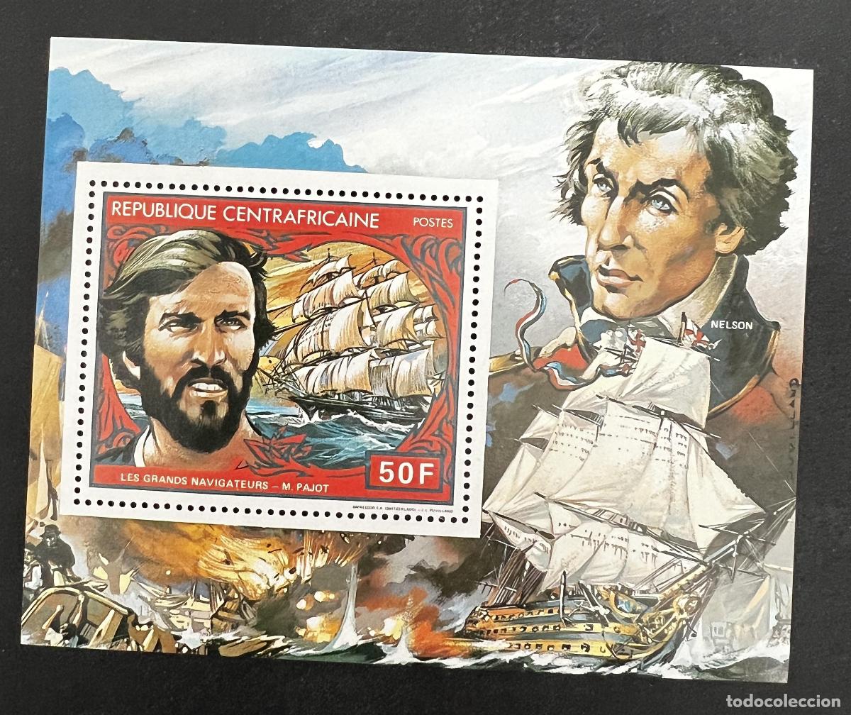 Sellos: Centro&aacute;frica 1981 Mi. Bl. 768 Navegantes Pajot Nelson veleros