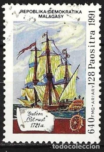 Sellos: Madagascar 1991 - Mi 1320 - YT 1021 - El Velero &rdquo; Ostrust &rdquo;