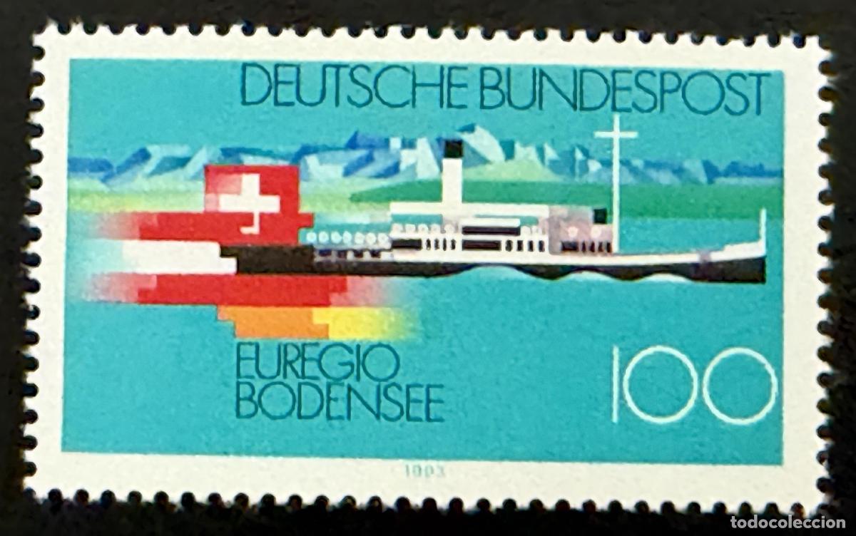 Sellos: Alemania 1993 Mi. 1678 emisi&oacute;n conjunta Euregio Bodensee barco lago
