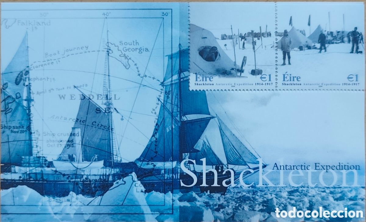 Sellos: IRELAND 2004 SHACKLETON ANTARCTIC MINIATURE SHEET UNMOUNTED MINT, MNH