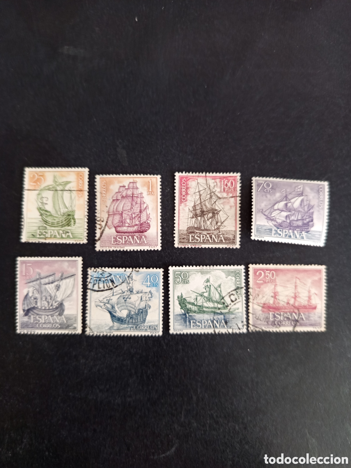 Sellos: Espa&ntilde;a, 1964. Barcos. Homenaje a la Marina Espa&ntilde;ola. Ed. 1599/1603; 1605/6; 1608. Pedido m&iacute;nimo 3 &euro;.