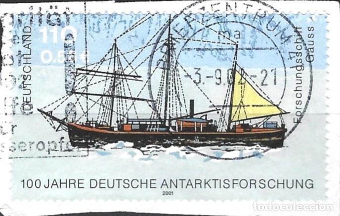 Timbres: ALEMANIA - 100 A&Ntilde;OS DE INVESTIGACI&Oacute;N ANT&Aacute;RTICA ALEMANA: EL BUQUE DE INVESTIGACI&Oacute;N &laquo;GAUSS&raquo; CON PAPEL