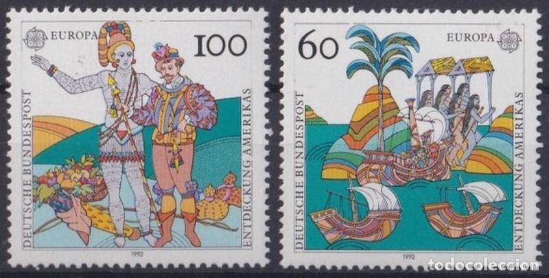 Stamps: F-EX64291 GERMANY MNH 1992 DISCOVERY OF AMERICA DRAWING.