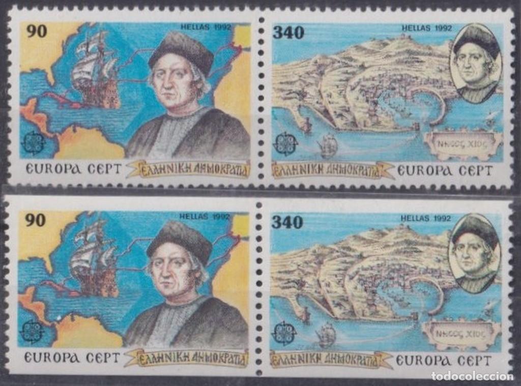 Stamps: F-EX64298 GREECE MNH 1992 DISCOVERY COLON COLUMBUS SHIP BARCOS MAP BOOKLED.