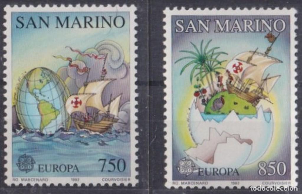 Stamps: F-EX64303 SAN MARINO MNH 1992 DISCOVERY OF AMERICA COLON COLUMBUS SHIP BARCOS.