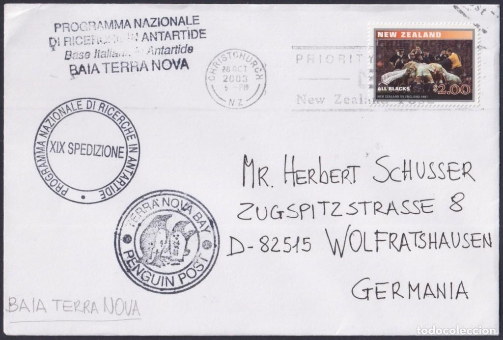 Briefmarken: F-EX64184 NEW ZEALAND 2003 ITALIA ANTARCTIC STATION TERRANOVA PENGUIN POST.
