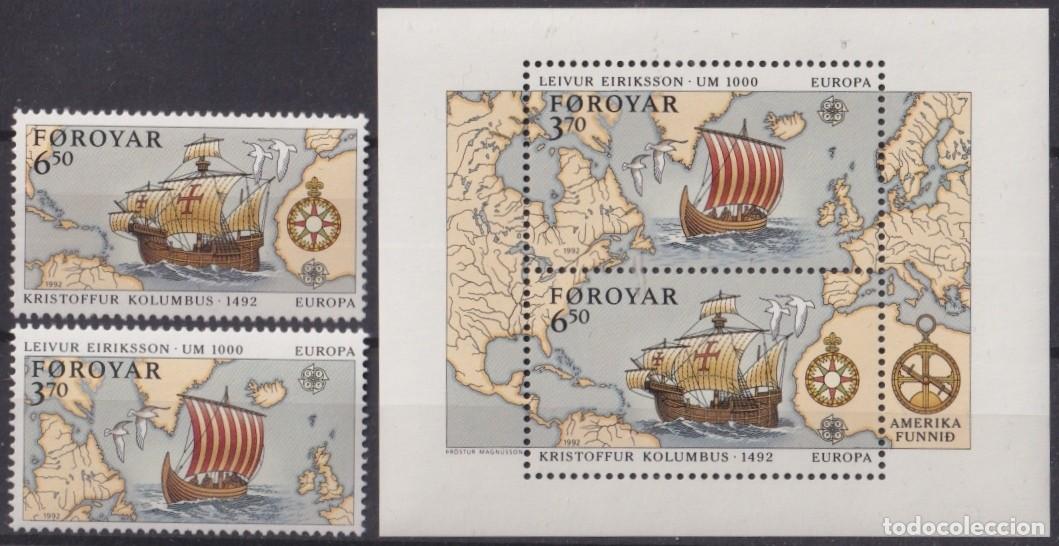Briefmarken: F-EX64443 FAROE FAROYAR MNH 1992 DISCOVERY COLUMBUS VIKING SHIP SAILBOAT BARCOS.
