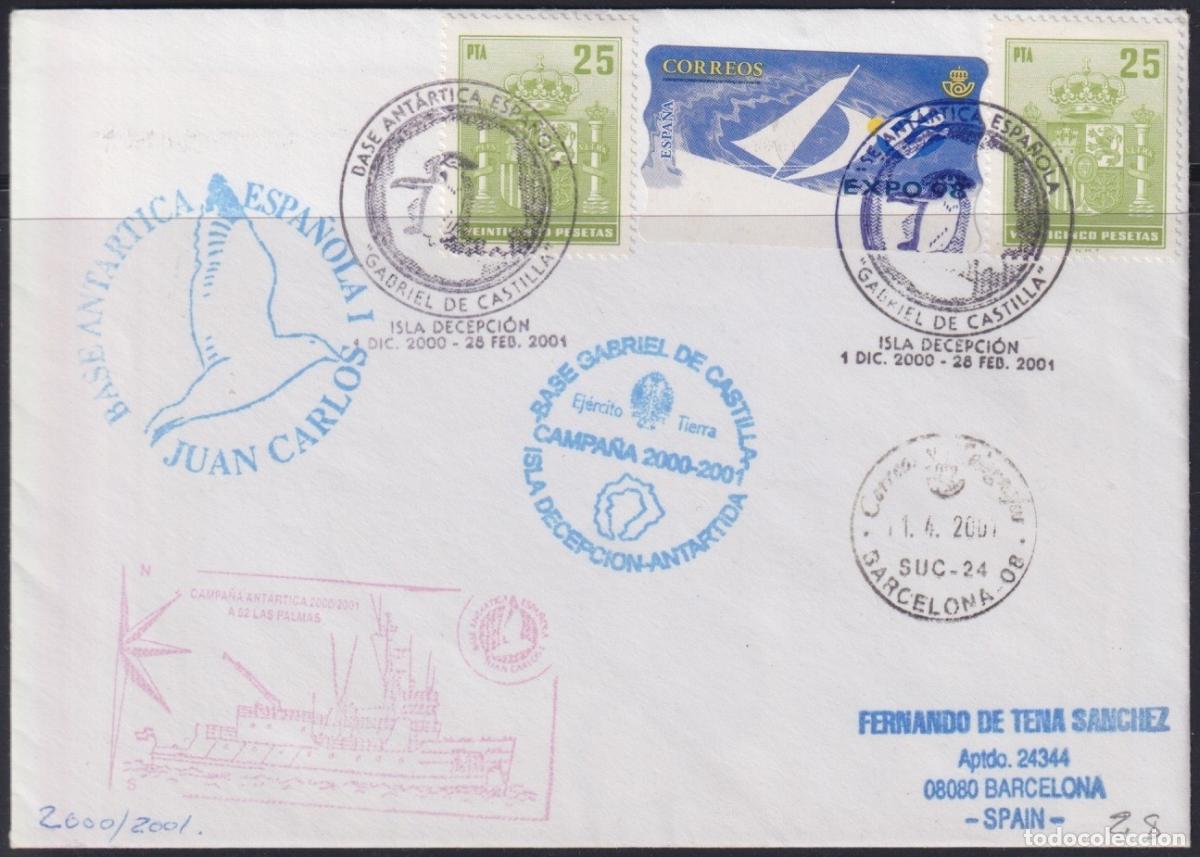 Briefmarken: F-EX63674 SPAIN POLAR ANTARCTIC 2001 GABRIEL DE CASTILLA STATION LAS PALMAS SHIP.