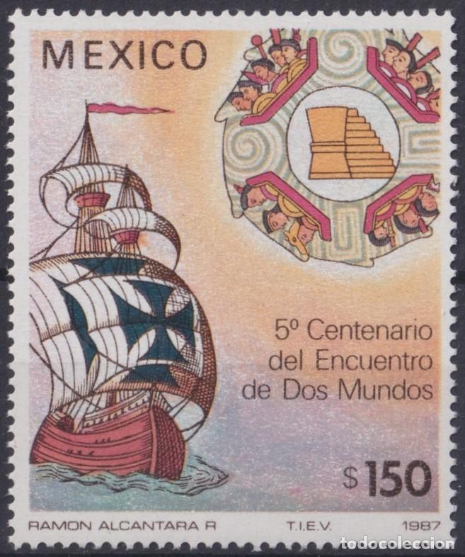 Sellos: F-EX64468 MEXICO MNH 1987 DISCOVERY COLUMBUS SHIP BARCOS.